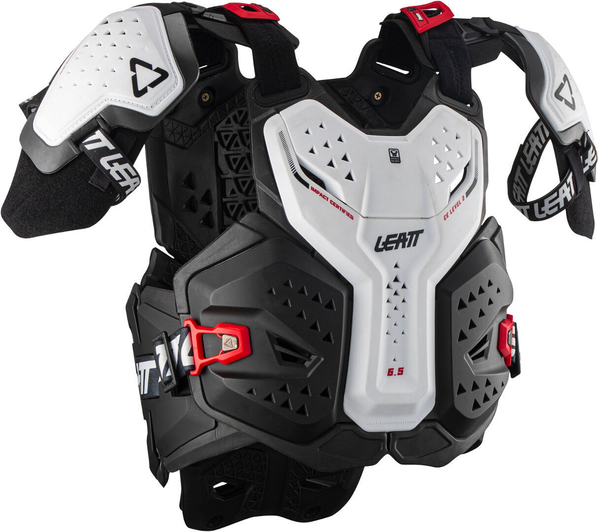 Side view of Leatt 6.5 Pro Chest Protector, white, Size L XL for Men