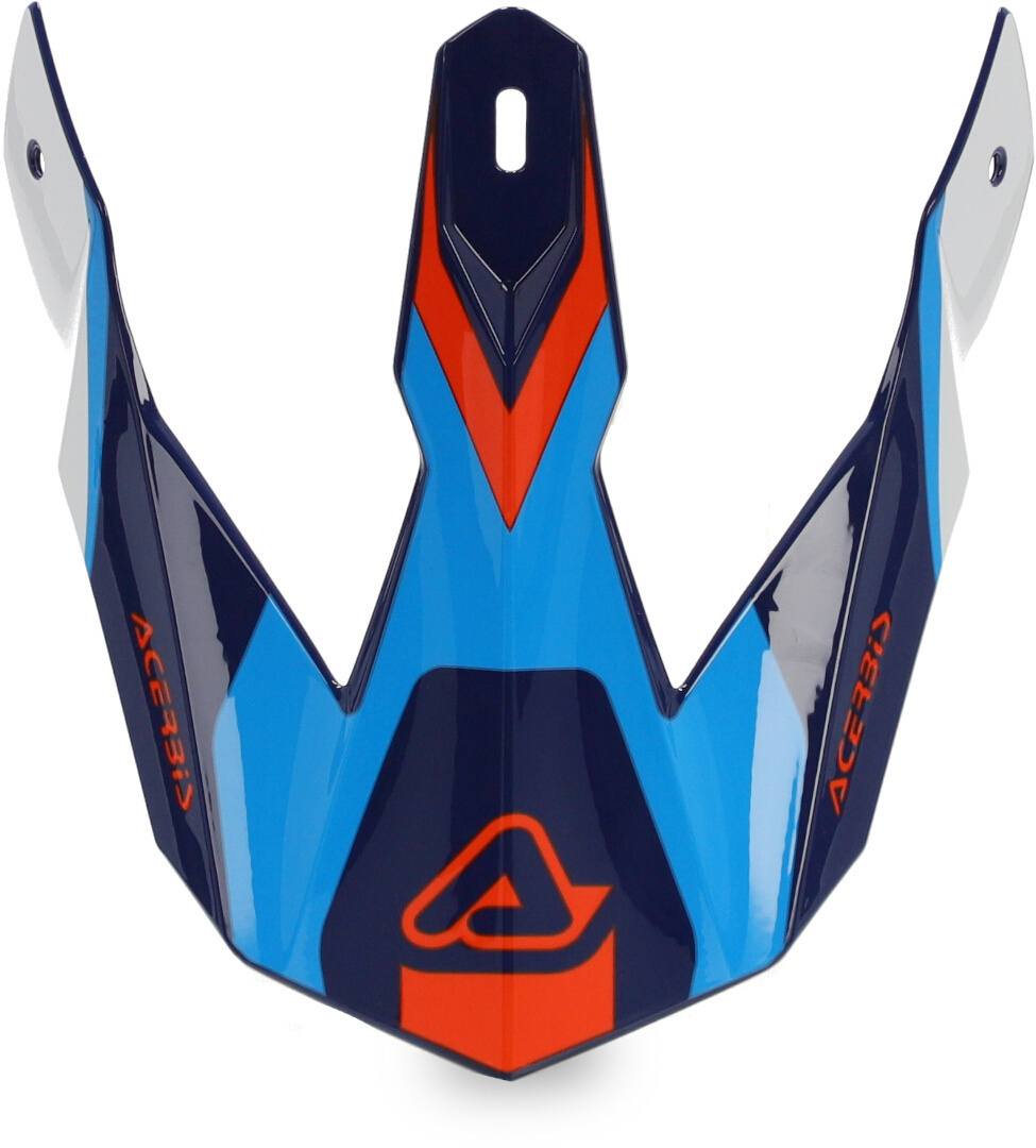 Acerbis Linear Helmet Peak, blue-orange, blue-orange, Size One Size