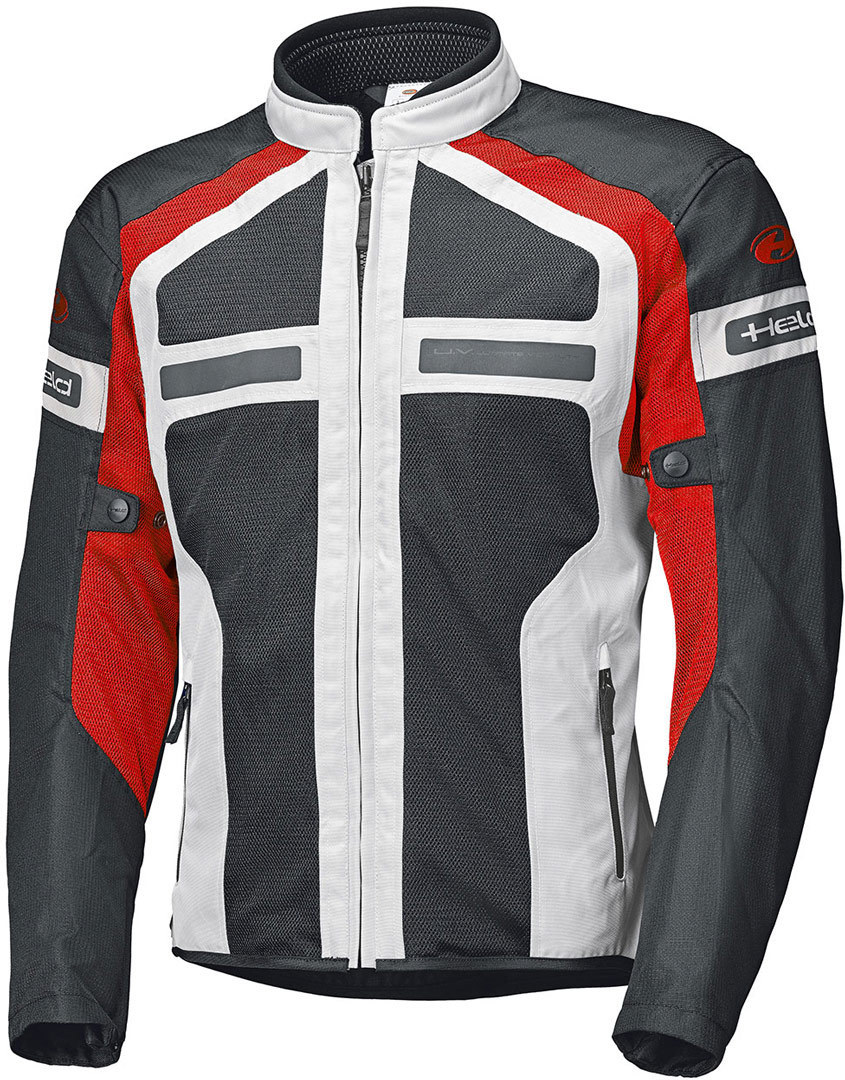 Held Tropic 3.0 Ladies Motorcycle Textile Jacket, grey-red, Size S for Women, grey-red, Size S for Women