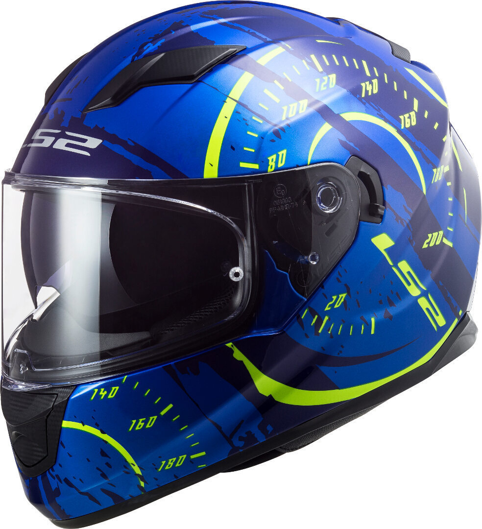 LS2 FF320 Stream Evo Tacho Helmet, blue-yellow, Size 2XS, blue-yellow, Size 2XS