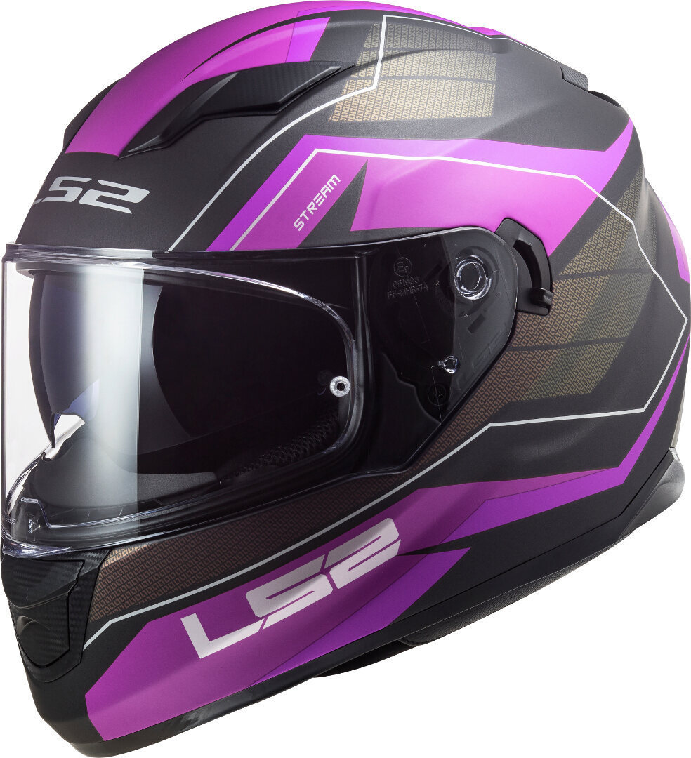 LS2 FF320 Stream Evo Mercury Helmet, purple, Size L, purple, Size L