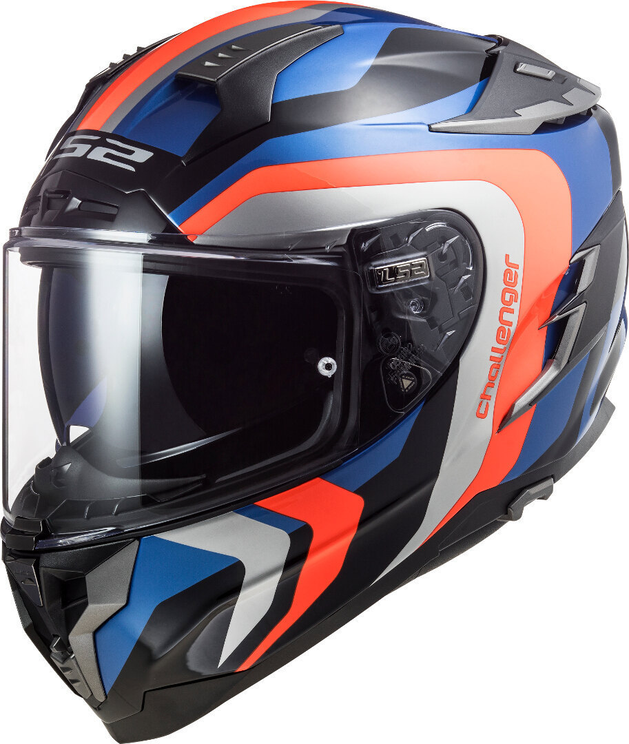 LS2 FF327 Challenger Galactic Helmet, blue-orange, Size S, blue-orange, Size S