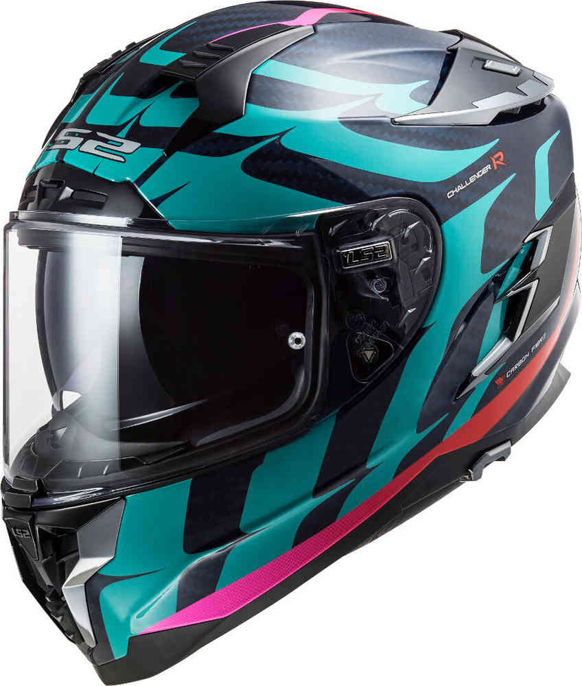 LS2 FF327 Challenger Flames Carbon Helmet