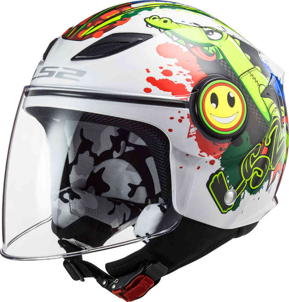 LS2 OF602 Funny Croco Casco Jet para niños