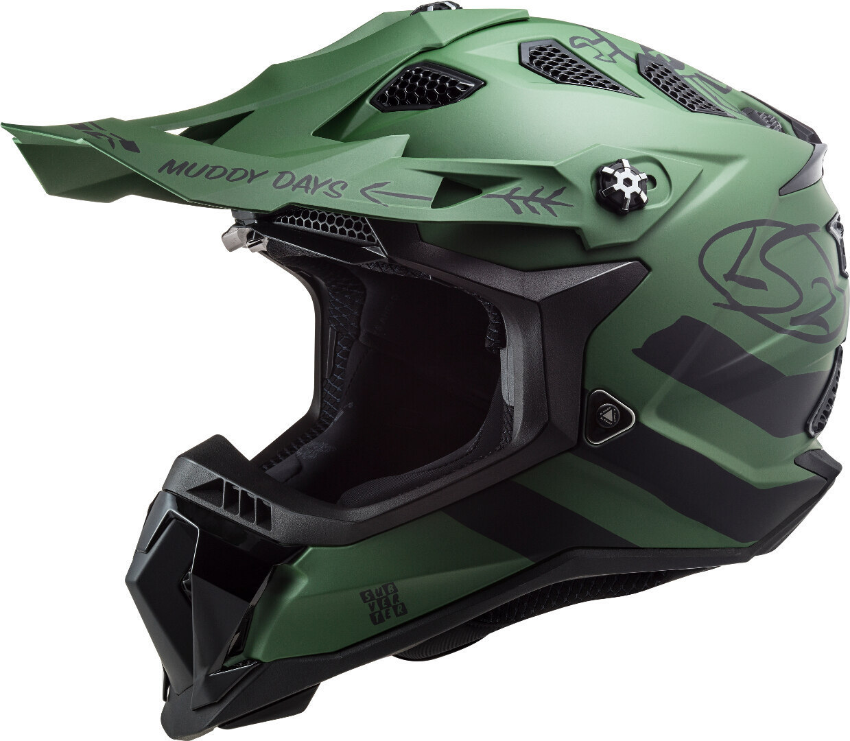 LS2 MX700 Subverter Evo Cargo Motocross Helmet, green, Size S