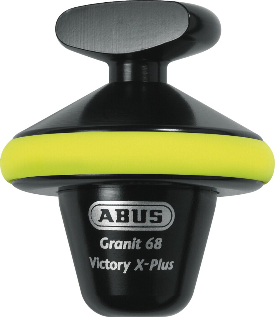 Image of ABUS Granit Victory XPLus 68 Half-Round-Lock Blocco disco freno, nero-giallo