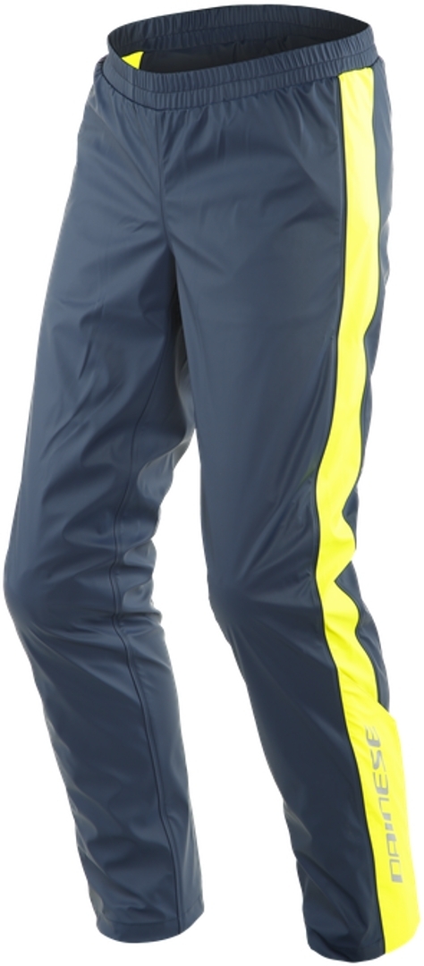 Image of Dainese Storm 2 Pantaloni da pioggia motociclistica, blu-giallo, dimensione XL