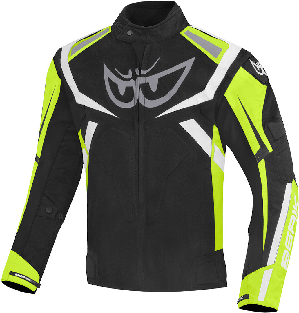 Berik The Eye Waterproof Motorcycle Textile Jacket, black-yellow, Size 48, black-yellow, Size 48
