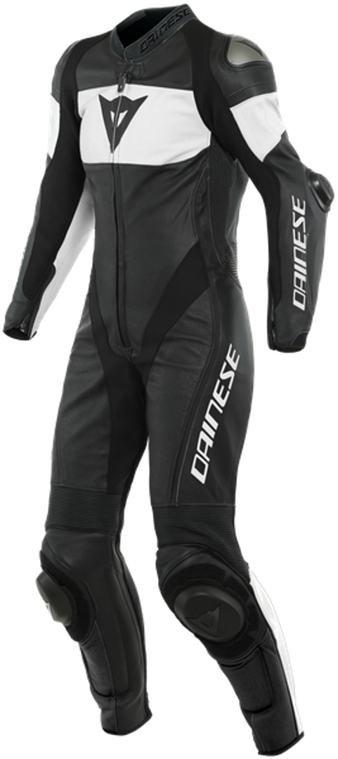Image of Dainese Imatra Abito in pelle da motociclista One Piece Perforated Ladies, nero-bianco, dimensione 38 per donne