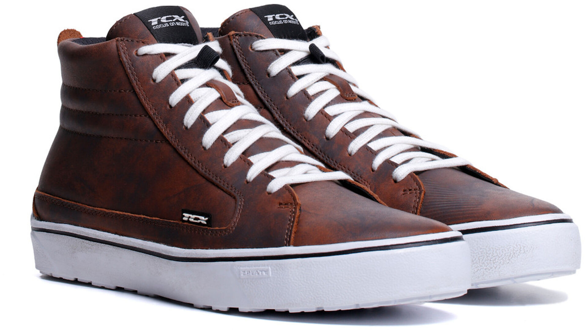 TCX Street 3 Waterproof Motorcycle Shoes, white-brown, Size 42, white-brown, Size 42