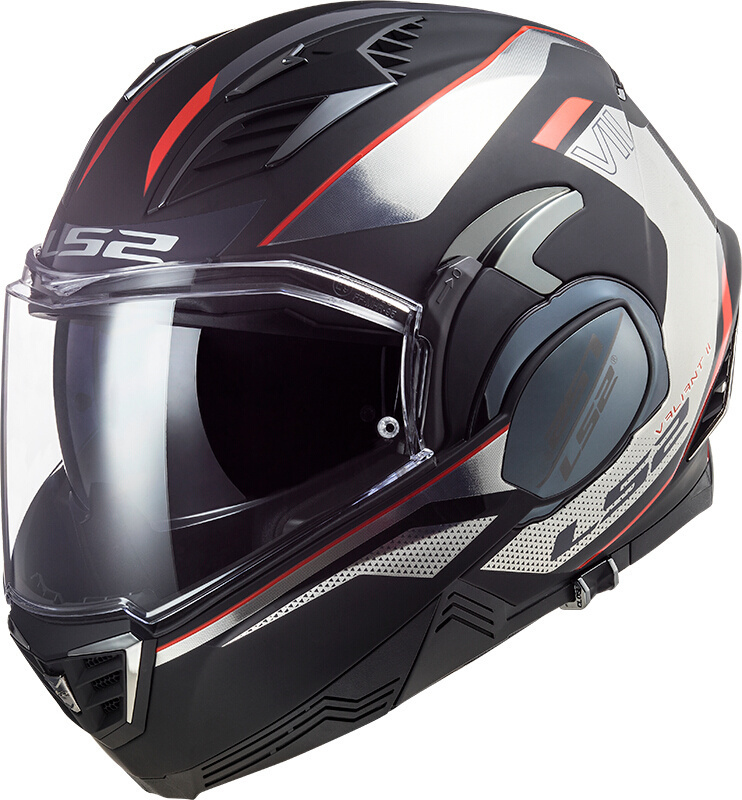 LS2 FF900 Valiant II Hub Helmet, black-grey-silver, Size S, black-grey-silver, Size S