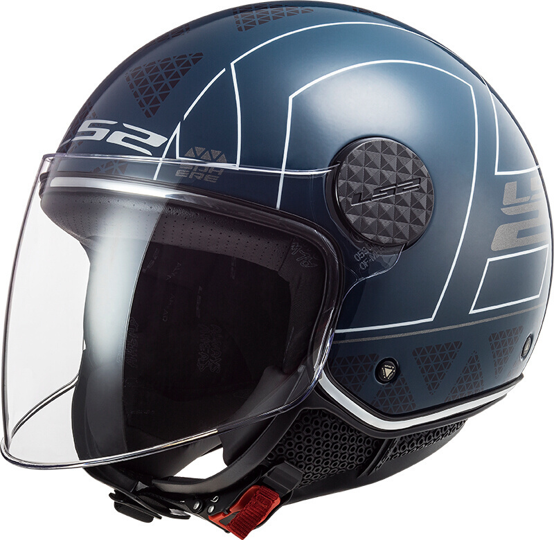 LS2 OF558 Sphere Lux Linus Jet Helmet, blue, Size S, blue, Size S