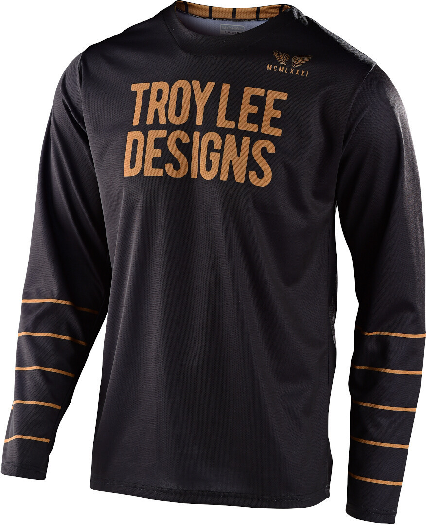 Troy Lee Designs GP Pinstripe Motocross Jersey, black, Size S, black, Size S