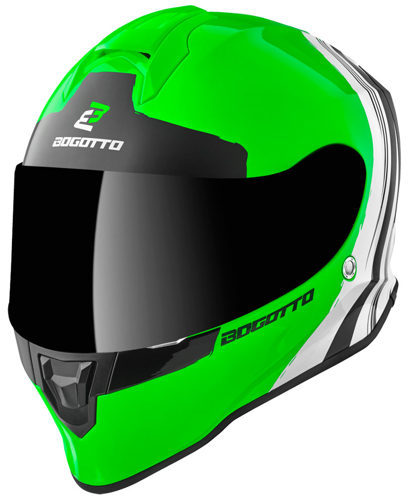 Casco Moto Bogotto V151 Wild-Ride, Termoplastico, Visiera Chiara Antigraffio, Pronto Per Pinlock, Prese D'Aria