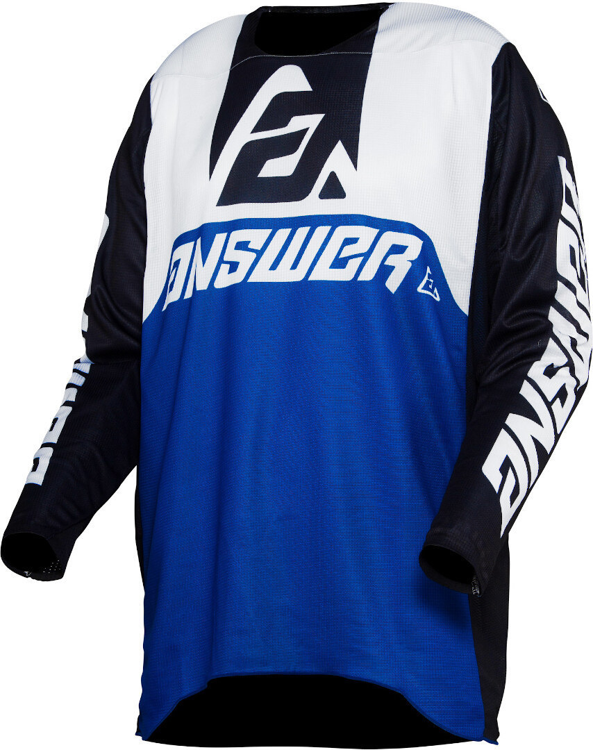 Answer Trinity Voyd Motocross Jersey, black-white-blue, Size M, black-white-blue, Size M