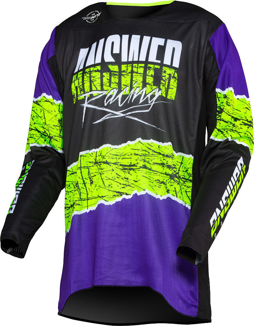 Answer Trinity Pro Glow Motocross Jersey, black-yellow, Size S, black-yellow, Size S