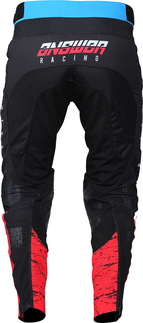 Side view of Answer Trinity Pro Glow Motocross Pants, black-blue, Size 30 for Men