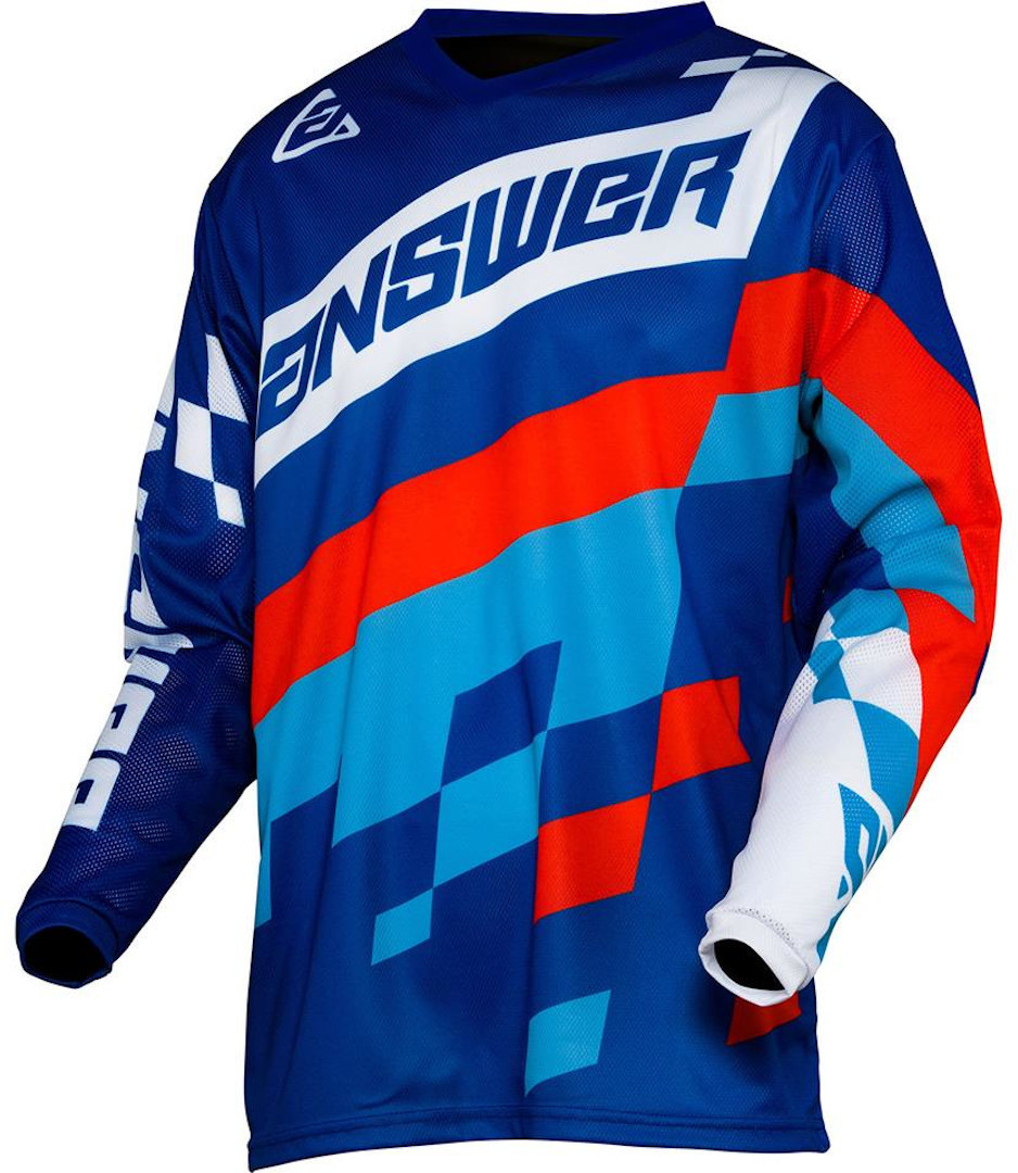 Answer Arkon Korza Motocross Tröja, vit-röd-blå, storlek 2XL