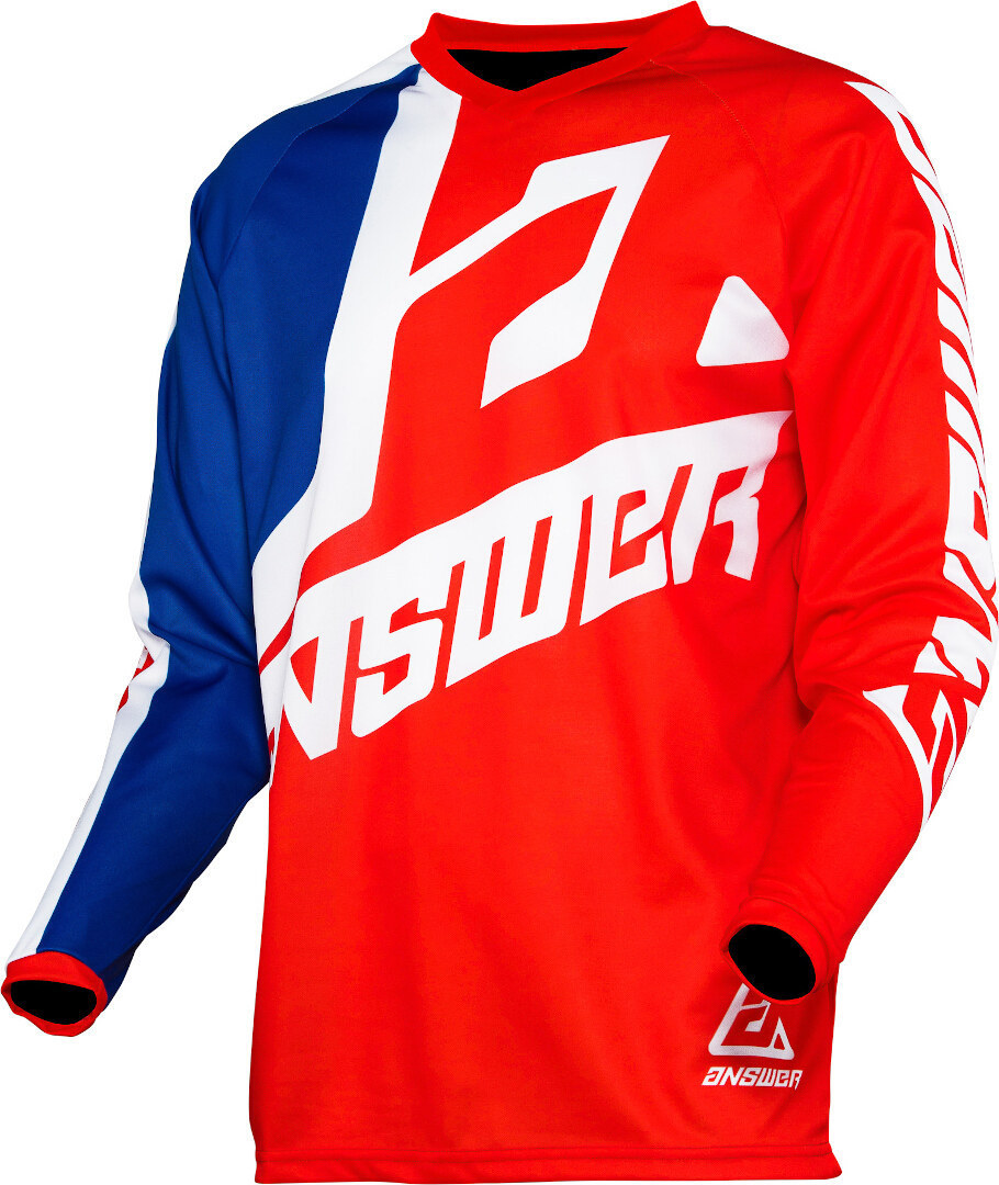 Answer Syncron Voyd Motocross Tröja, vit-röd-blå, storlek S