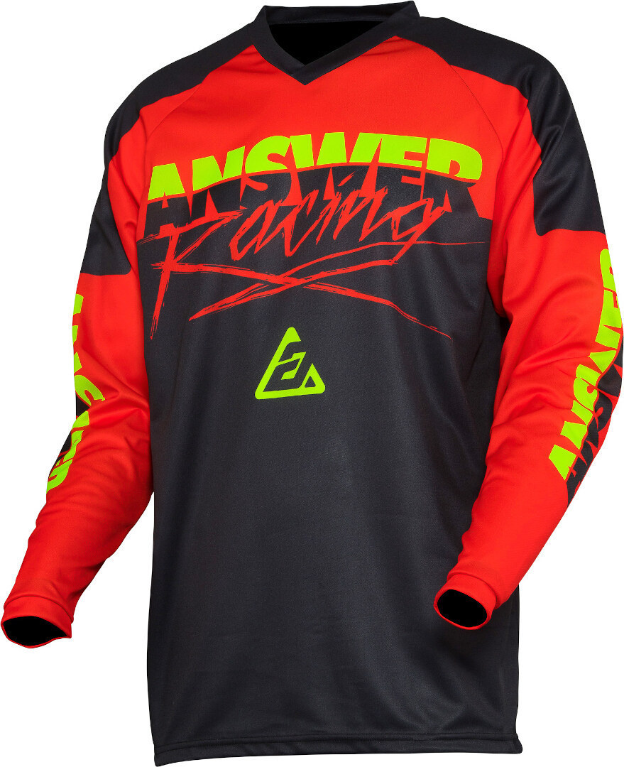 Answer Syncron Pro Glow Motocross Tröja, svart-röd-gul, storlek 2XL