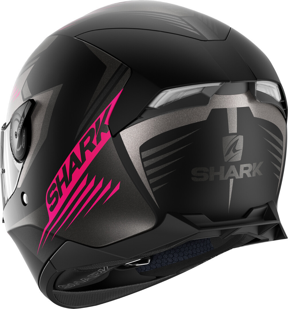 Side view of Shark Skwal 2 Hallder Helmet, black-pink, Size XS for Men
