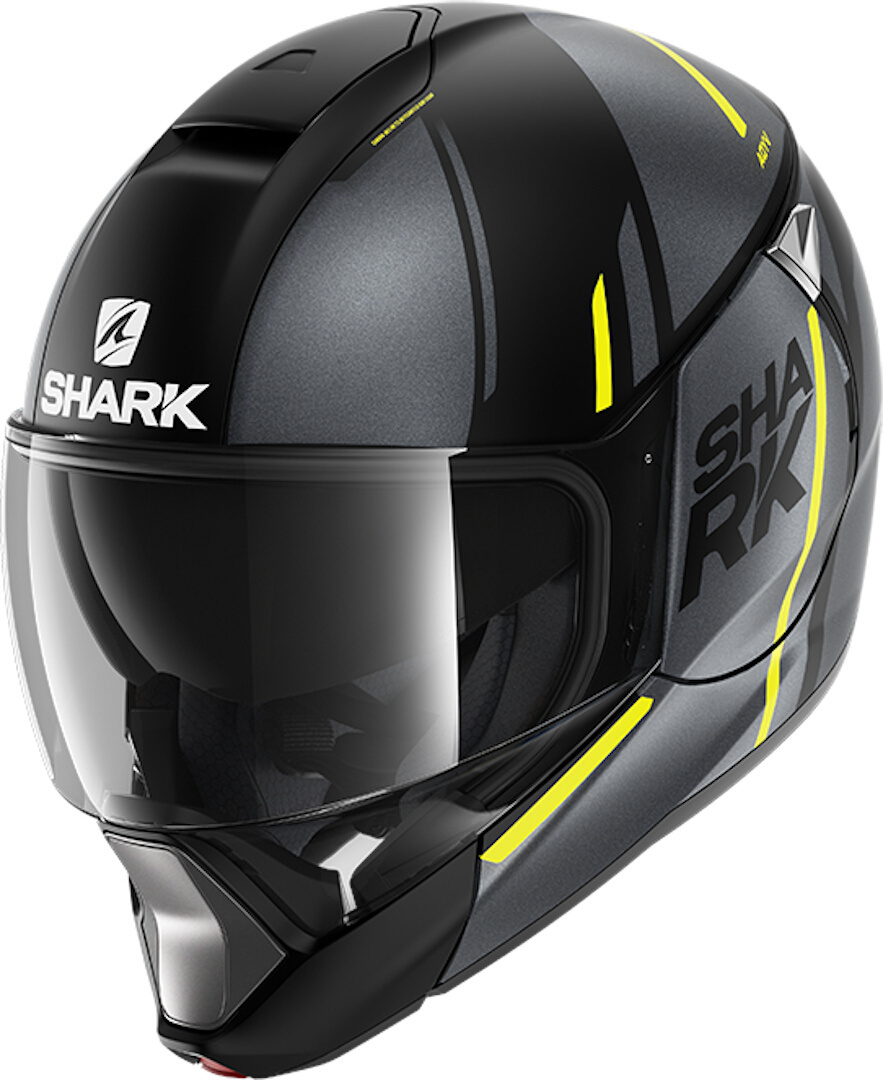 Shark Evojet Vyda Mat Helmet, black-yellow, Size XS, black-yellow, Size XS