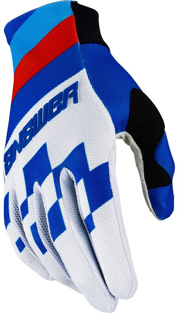 Answer AR2 Korza Motocross Gloves, white-red-blue, Size XL, white-red-blue, Size XL