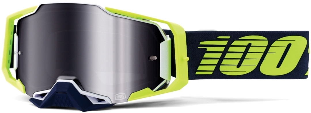 Motorrad 100% Armega Mirror Deker Motocross Brille, schwarz-gelb, schwarz-gelb