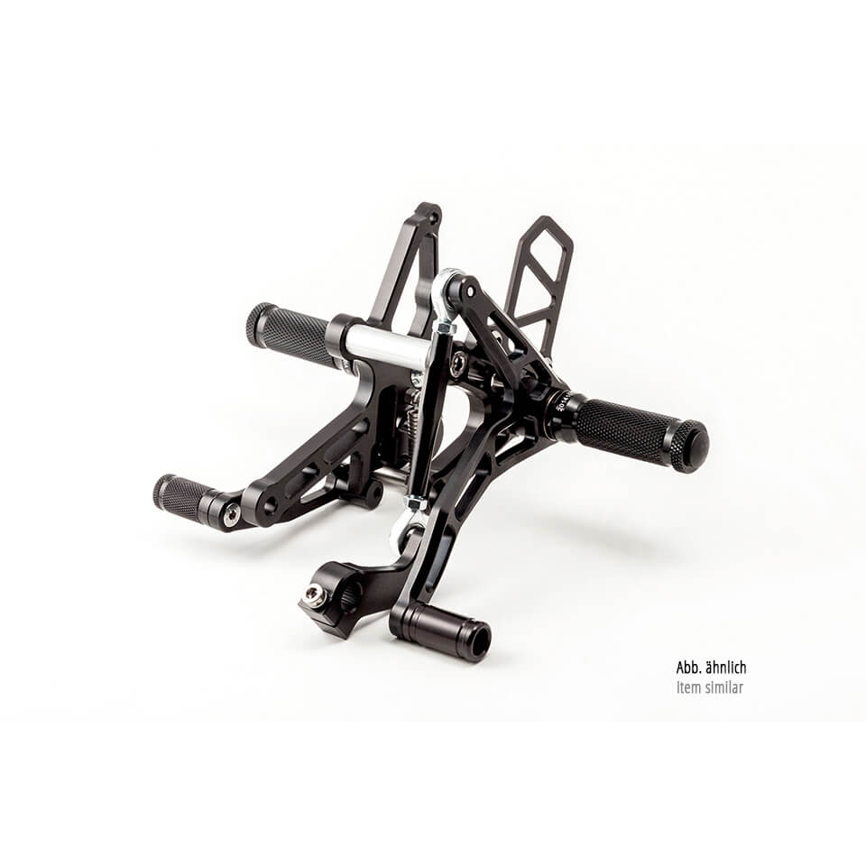 LSL Thruxton footrest system, black, black