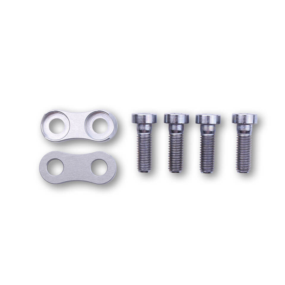 LSL Fixing pieces for 2Slide rest system silver. Scope of delivery: 1 pair incl. screws., silver