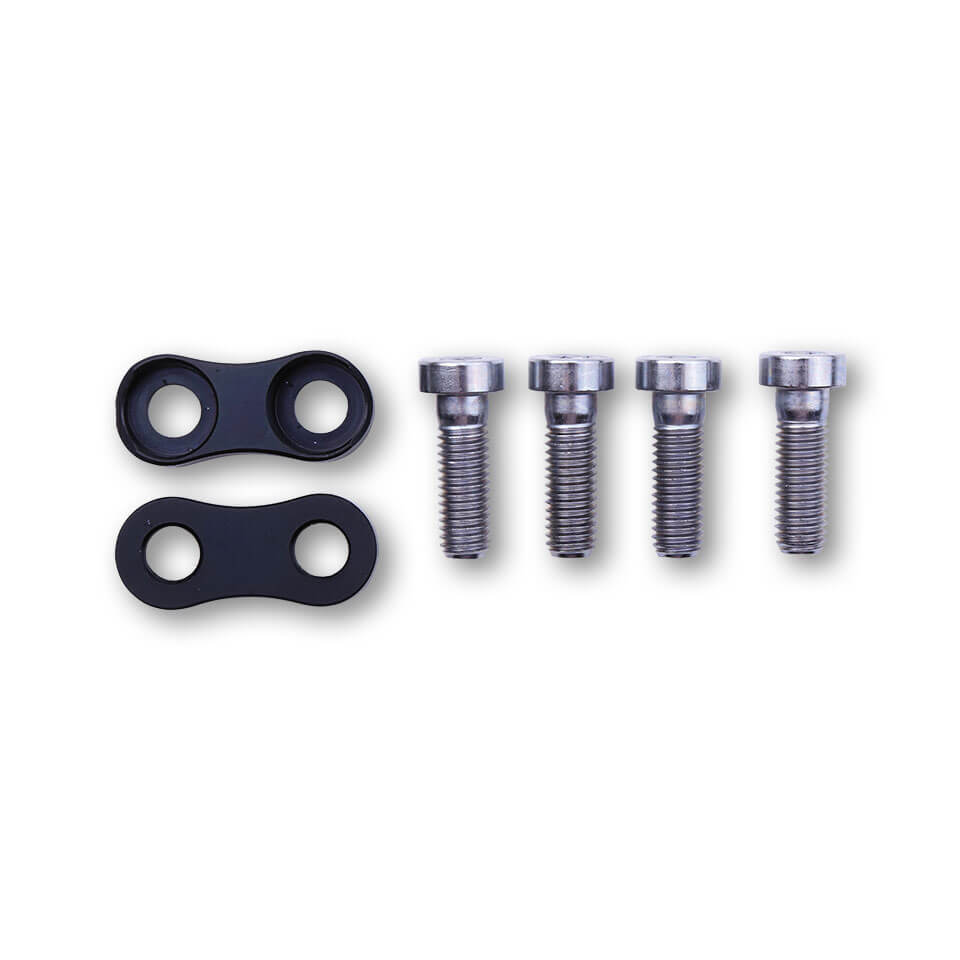 LSL Fixing pieces for 2Slide rest system black. Scope of delivery: 1 pair incl. screws., black