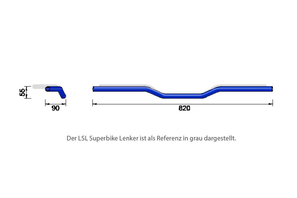 LSL Street Bar L00, chrome-plated, silver, silver