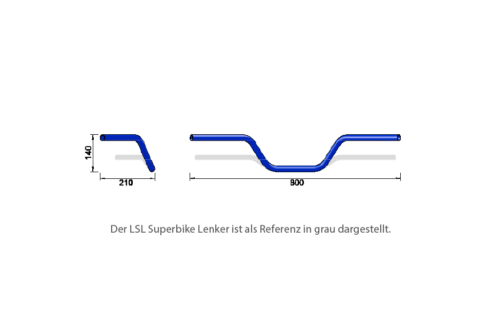 Le guidon LSL Touring L03, chrome, argent