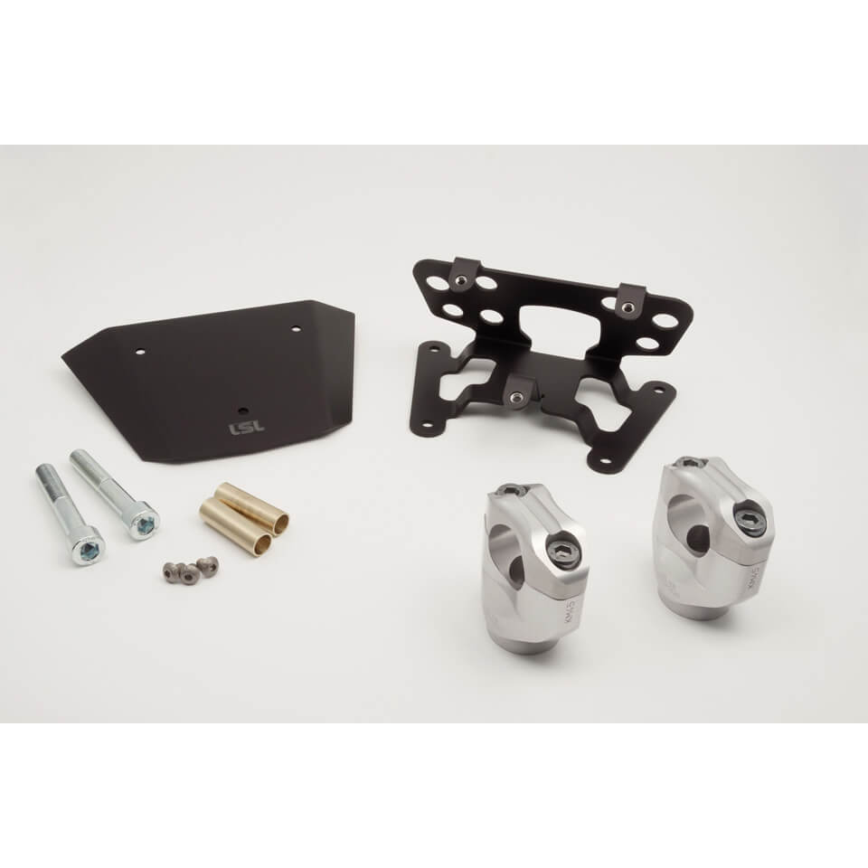 LSL Clamping block kit incl. fitting holder MT-07 18-, silver, silver