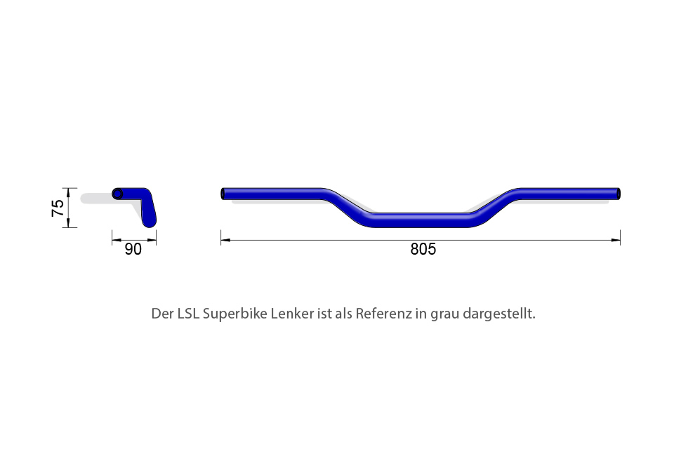 LSL Conif. handlebar X00 28.6/black, black