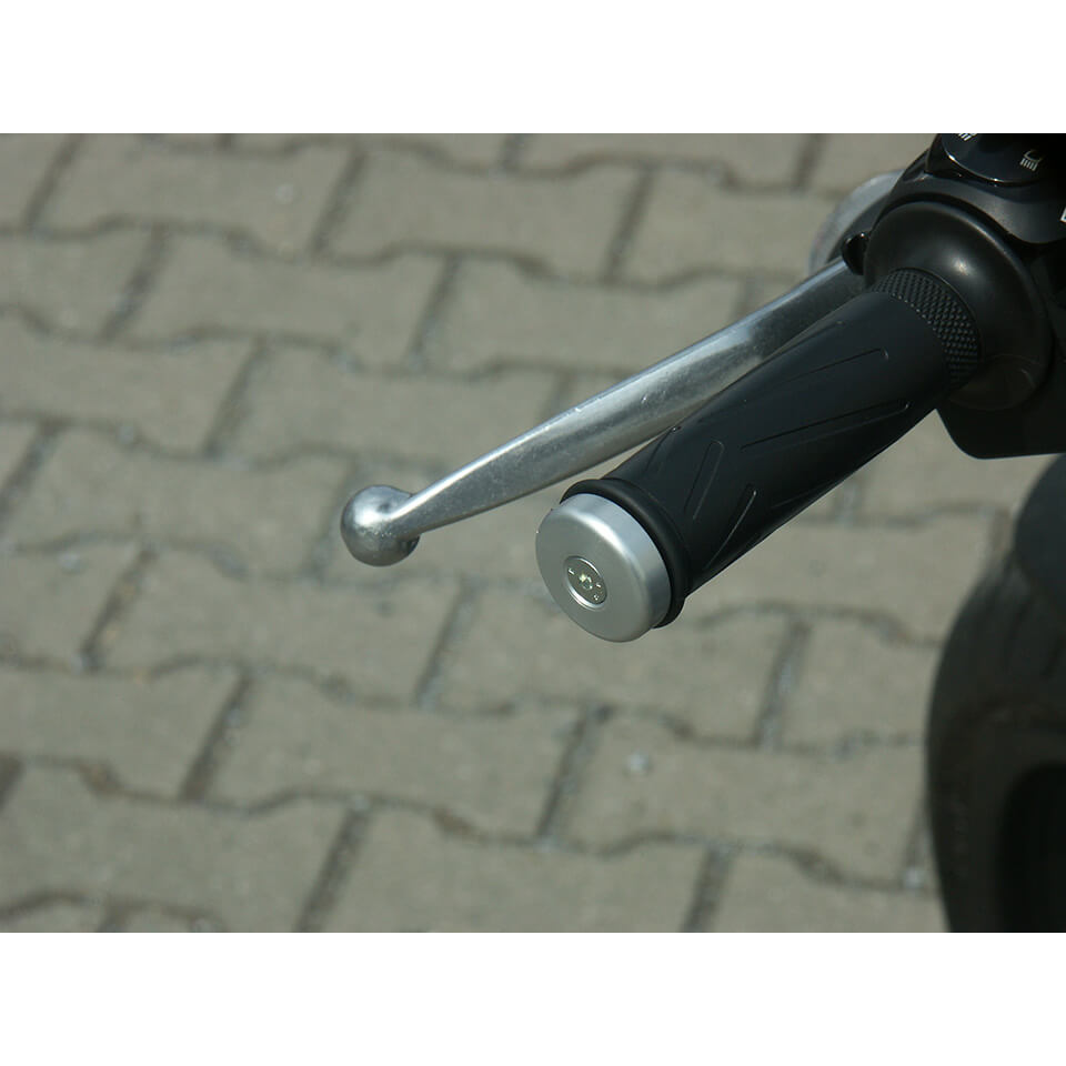 LSL FLAT CAP Bar End Weights, Ø 14 mm, aluminum, silver, silver