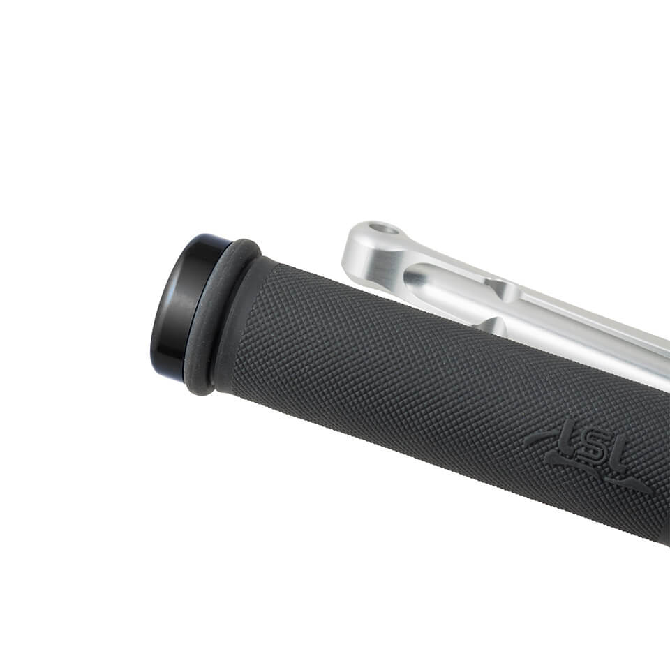 LSL FLAT CAP Bar End Weights, Ø 14 mm, aluminum, black, black