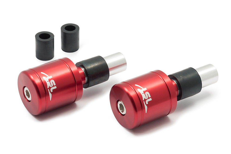 LSL CYLINDRICAL LARGE Bar End Weights, red, red