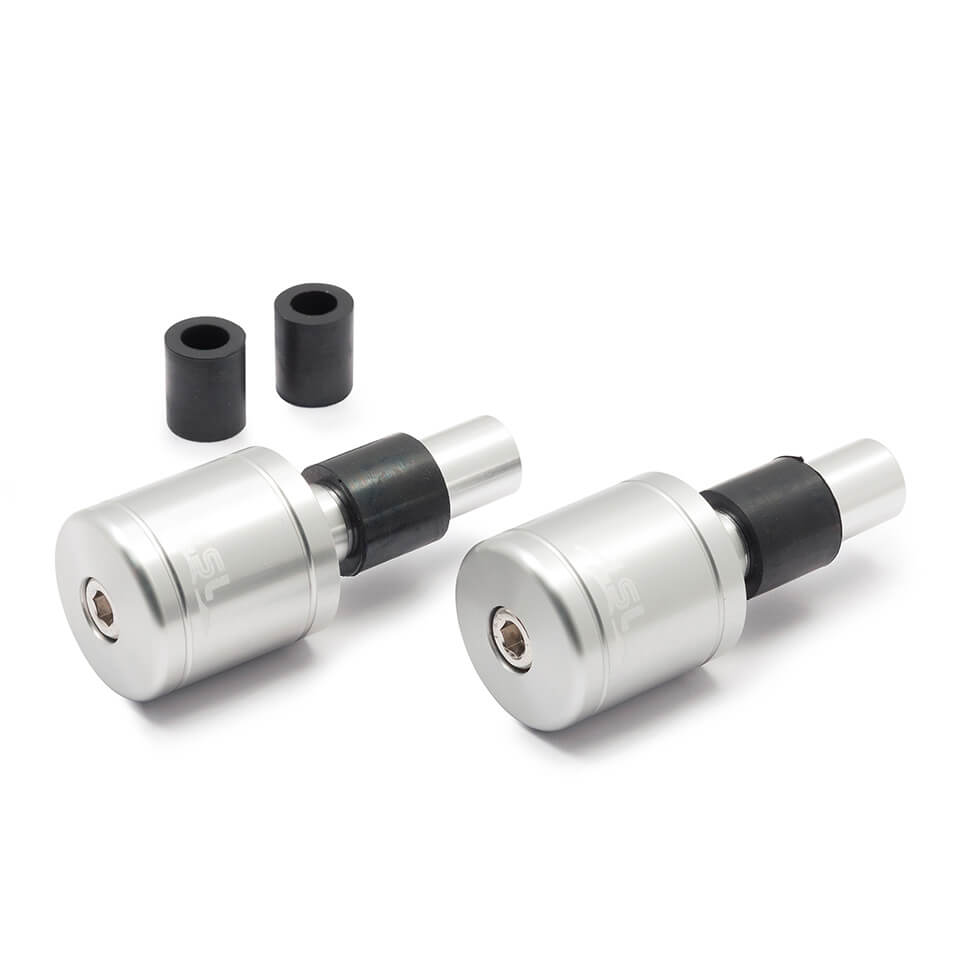 LSL CYLINDRICAL LARGE Bar End Weights, silver, silver