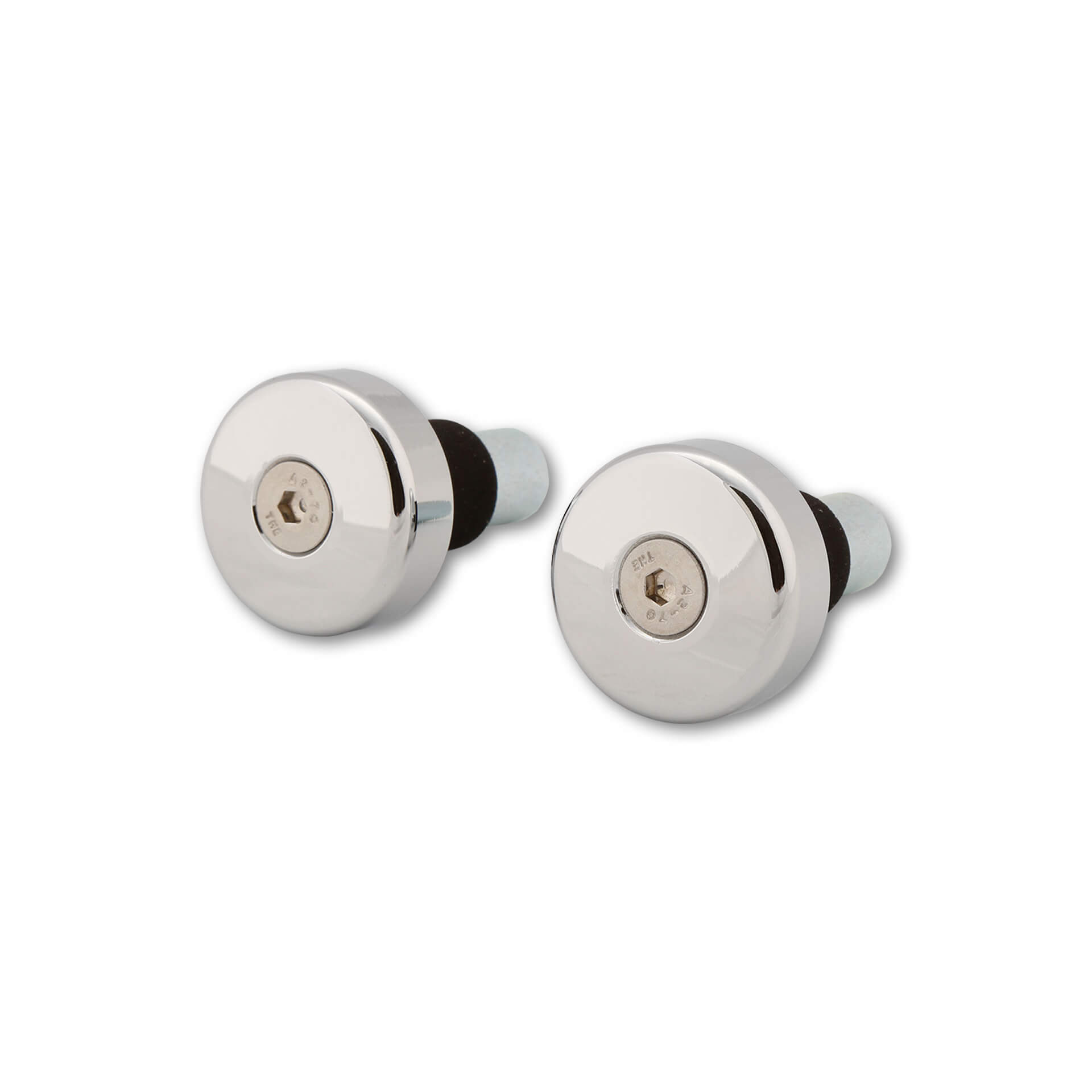 LSL FLAT CAP Bar End Weights, Ø 18 mm, steel, silver, silver