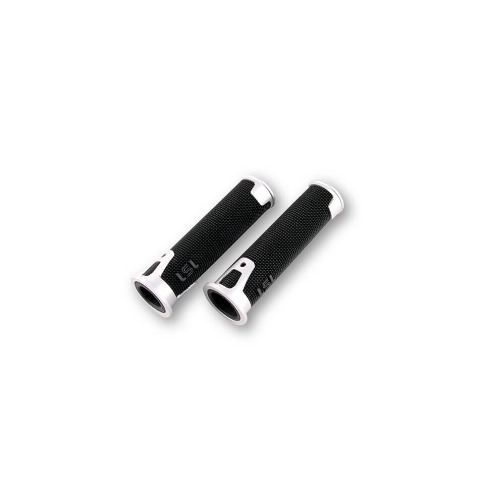 LSL handlebar grip rubber ERGONIA, silver, 7/8 inch, 125mm, silver
