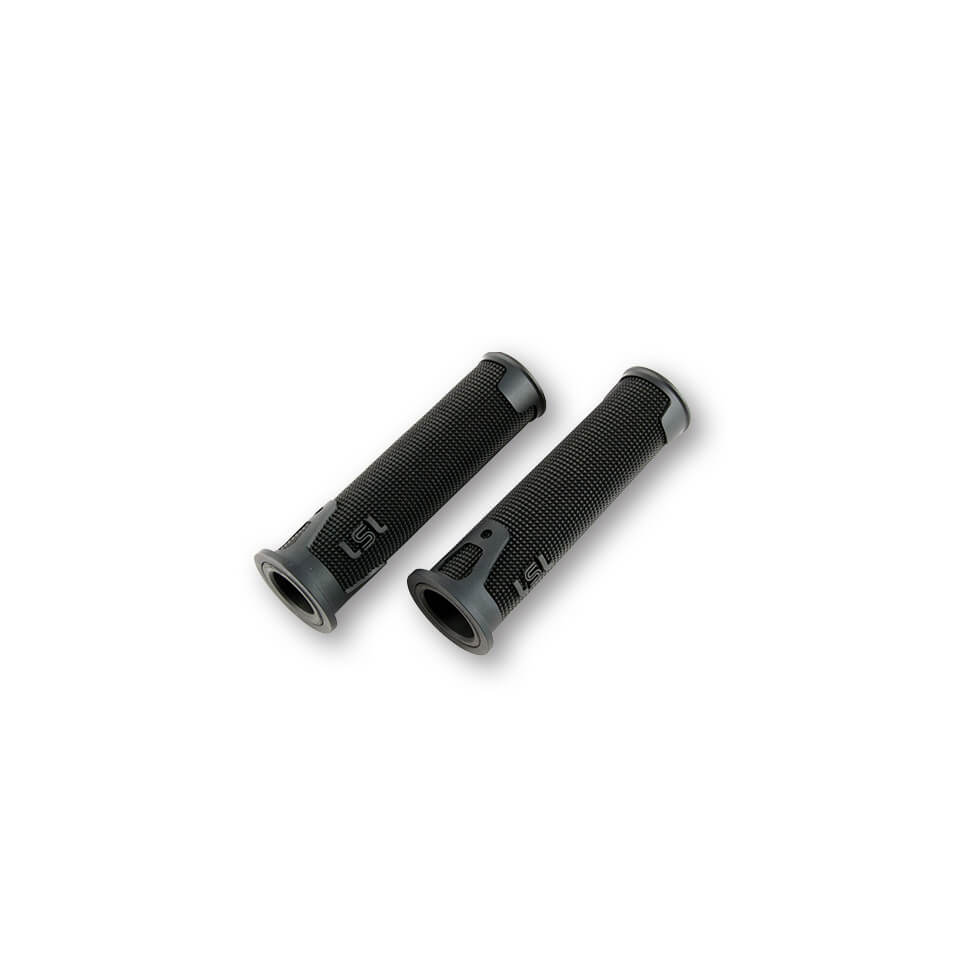 LSL Handlebar grip rubber ERGONIA, black, 7/8 inch, 125mm, black
