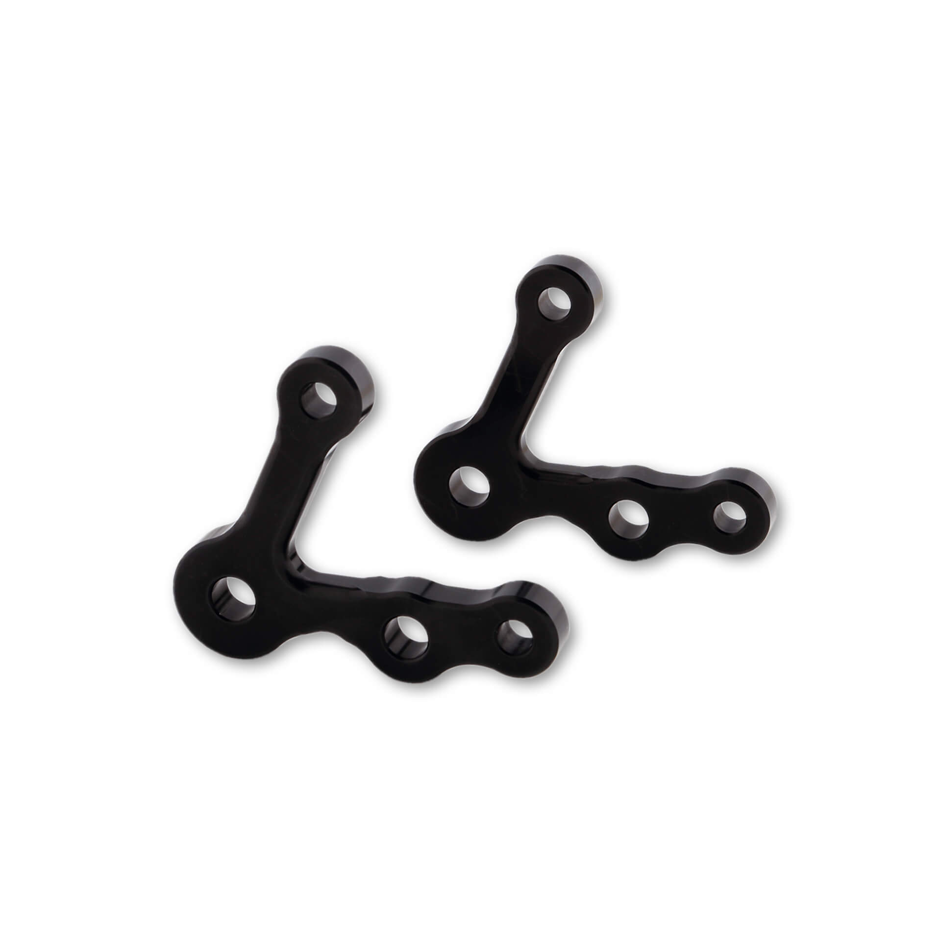 LSL Lamp strut set 40mm, with turn signal holder, black, black