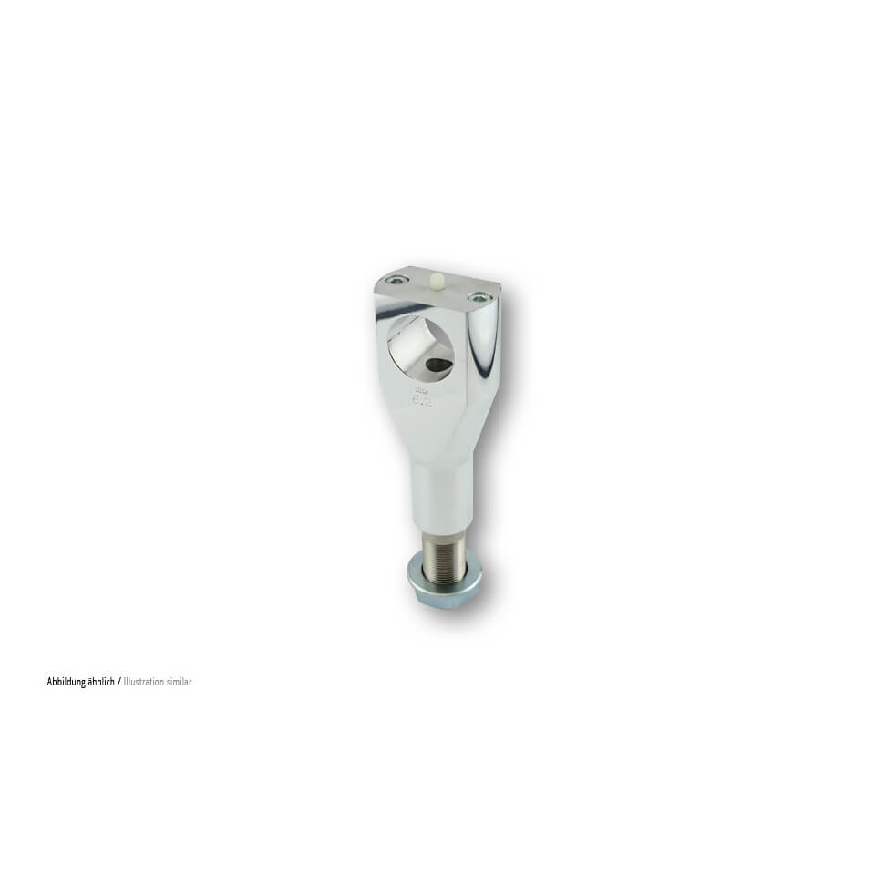 Ritz Alu-Riser Big Bone flat style, polished, 100 mm, 1 1/4 inch, with internal cable guide, silver, silver