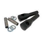 Ritz Alu-Riser Big Bone, zwart, 150 mm, 1 inch, met interne kabelgeleider