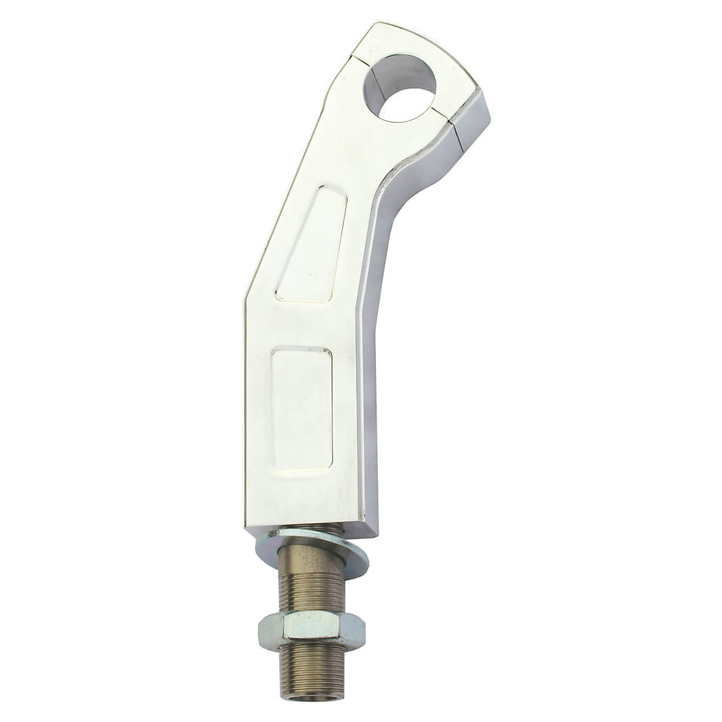 Ritz Alu-Riser curved Style, polished, 150 mm, 1 inch, with cable ducting, silver, silver