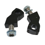 Ritz Alu-Riser gebogen Stijl, zwart, 60 mm, 1 inch, met interne kabelgeleider