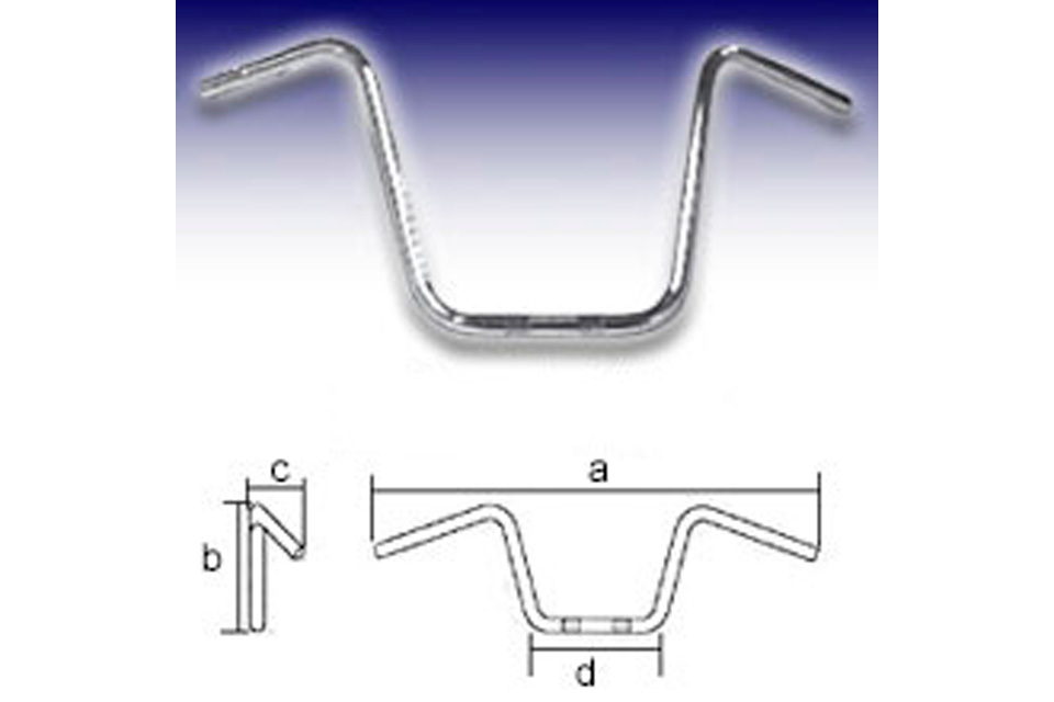 FEHLING Handlebar APE Hanger Narrow Style Small 1 inch, H25, black, black