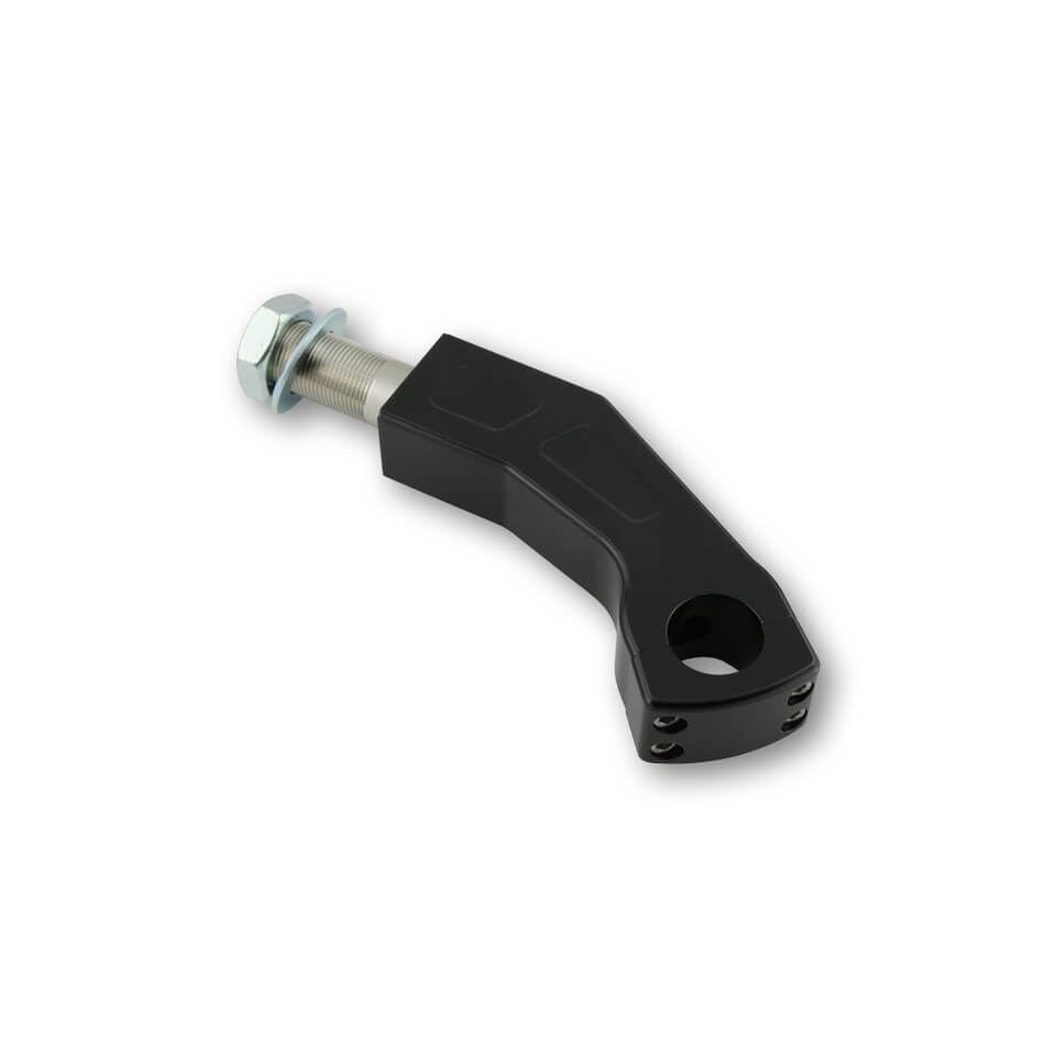 Ritz Alu-Riser curved Style, black, 120 mm, 1 inch, with internal cable guide, black