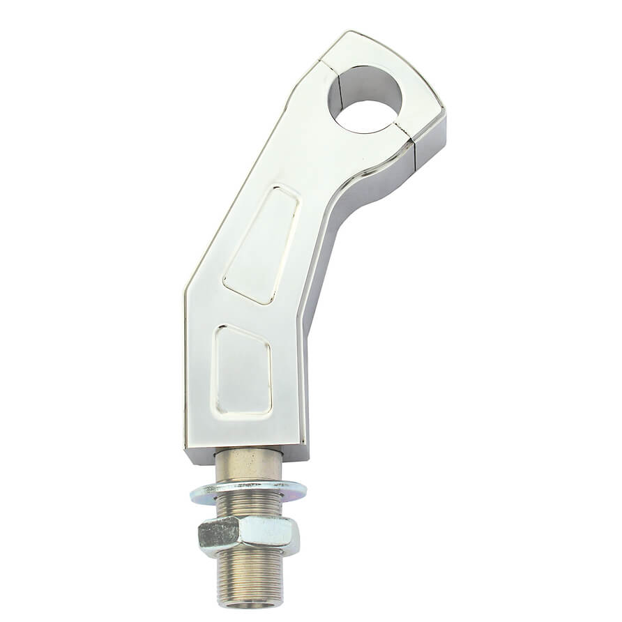 Image of Ritz Ritz Alu-Riser stile curvo, lucido, 120 mm, 1 pollice, con guida via cavo, argento